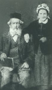 Benjamin and Chiah (Ida) Press. Taken in Kovna, Lithuania sometime before 1890. Notice the Torah in his right hand.