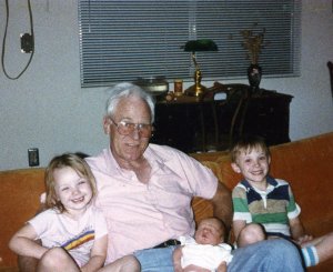 Sheila, Grandpa Carlton, Baby Taylor and Eric.