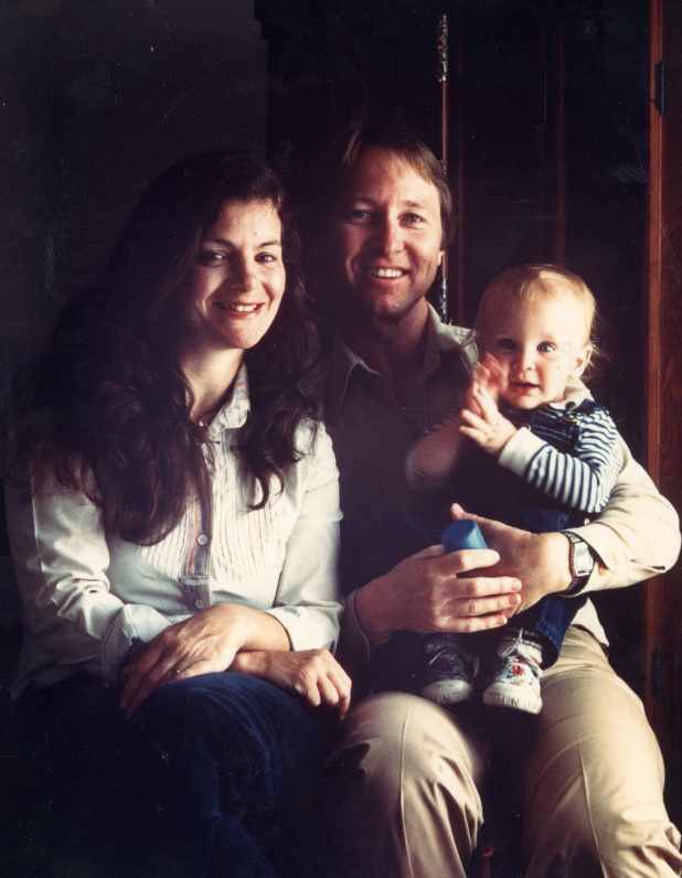 James, our son Eric at the time and I in 1981. Photo by Chris Casler.