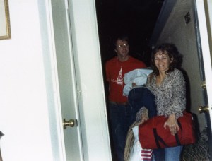 Adrian and Scott arriving at the reception/reunion.